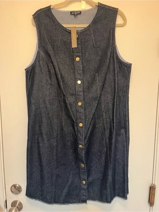 J. Crew Dresses & Skirts - J. Crew Dark Denim Sleeveless Button-Front Dress
